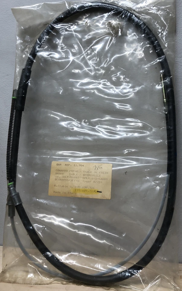 Новый из старых запасов тормозной трос подходит для Volkswagen Cabriolet Jetta Rabbit Scirocco #171.609.721C. - Изображение 1 из 4