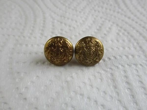 British Army Pair:"GENERAL SERVICE CAP BUTTONS" (12mm, WW1-WW2 Period, Sidecap) - Picture 1 of 4