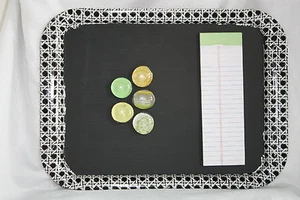 Repurposed Message Center Chalkboard Includes Magnets & Magnetic Notepad - Picture 1 of 3