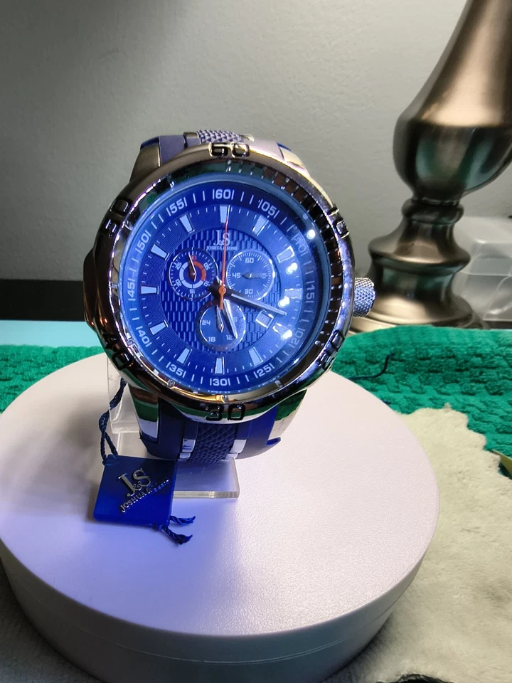 Joshua and Sons Modelo JS 50 BU Hombre Cronógrafo Esfera Azul Foto 1 de 4