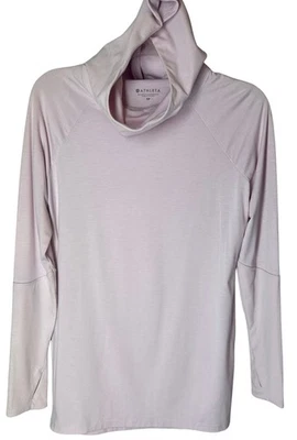 Sudadera con Capucha Athleta Rosa SP S Agujeros para Pulgar Atlético Ligero Acento Acanalado Foto 1 de 4