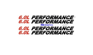 Juego de 4 calcomanías emblema capó 6,0 L PERFORMANCE - Se adapta a Chevy Silverado GMC 53P - Imagen 1 de 1