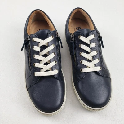 Zapatilla deportiva de cuero Born Paloma para mujer 8 M negra con cremallera con cordones informal cómoda Foto 1 de 4