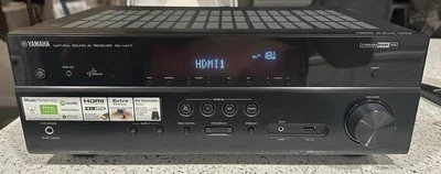 Yamaha Natural Sound AV Receiver RX-V477 Ultra HD Home Theater 5.1 Channel Black - Image 1 of 3
