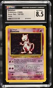 CGC 8.5 Mewtwo 1999 Base Set 10/102 Holo Pokemon Card - Picture 1 of 2