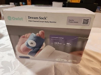 Owlet BM06N67MCJ Dream Sock Baby Monitor - Bedtime Blue - Image 1 of 4