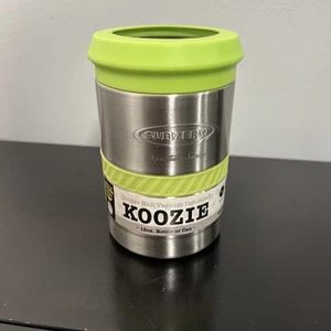 Acero inoxidable Koozie FRÍO 1 doble pared aislado al vacío bajo cero 12 oz verde - Imagen 1 de 4