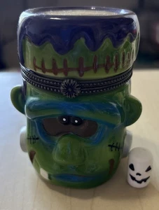 Frankenstein Monster Trinket Box Little ghost inside 3.5” x 2.5” Halloween - Bild 1 von 5
