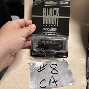 JOHNNY LIGHTNING BLACK BANDIT VW SAMBA BUS 2000 Made Diecast 1/64 Scale - Picture 1 of 11