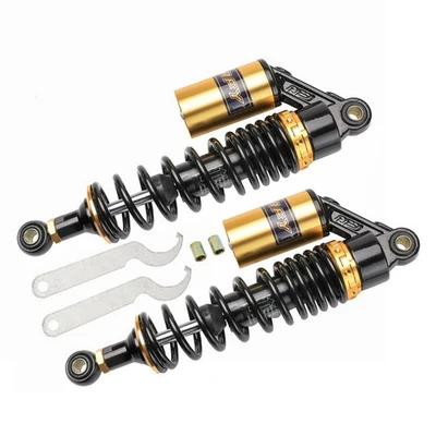 Amortiguadores de aire traseros 320 mm suspensión ajustable para dirt pit bike ATV quad Foto 1 de 4