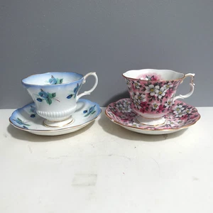 Royal Albert Pink Surprise & Horizon Teacup And Saucer - Picture 1 of 4