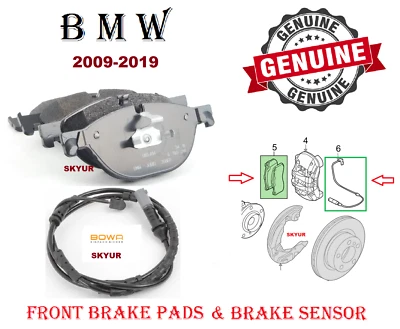 Juego de pastillas de freno delanteras BMW con sensor para 535i 550i 650i 740i 750i 750iL genuino  Foto 1 de 4