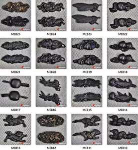 Matte Black Iron Menuki for Japanese Sword Katana Wakizashi Tanto Parts Fittings - Picture 1 of 27