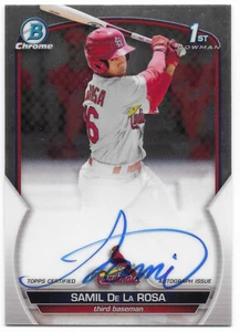 2023 Bowman Chrome Prospect Auto Samil De La Rosa (CPA-SD) Cardinals - Imagen 1 de 2