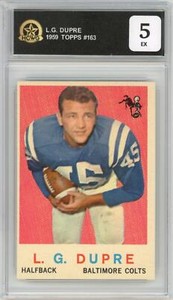 1959 Topps #163 L.G. Dupre Football Baltimore HCWG 5