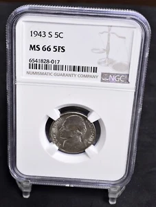 1943-S Jefferson Nickel - NGC MS66 5FS (#45759) - Picture 1 of 12