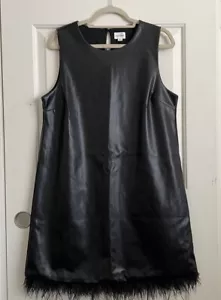 per Cynthia abito donna taglia XL nero ecopelle cambio senza maniche - Foto 1 di 14