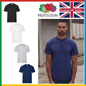 Camiseta pesada Fruit of the Loom para hombre / Camiseta de cuello redondo lisa / ENTREGA GRATUITA - Imagen 1 de 13