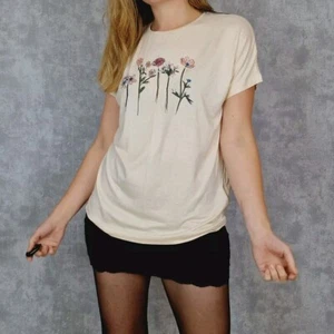 Esmara T-Shirt Bluse 40 42 L XL Neu Apricot Kurzarm Neu Blumen - Bild 1 von 6