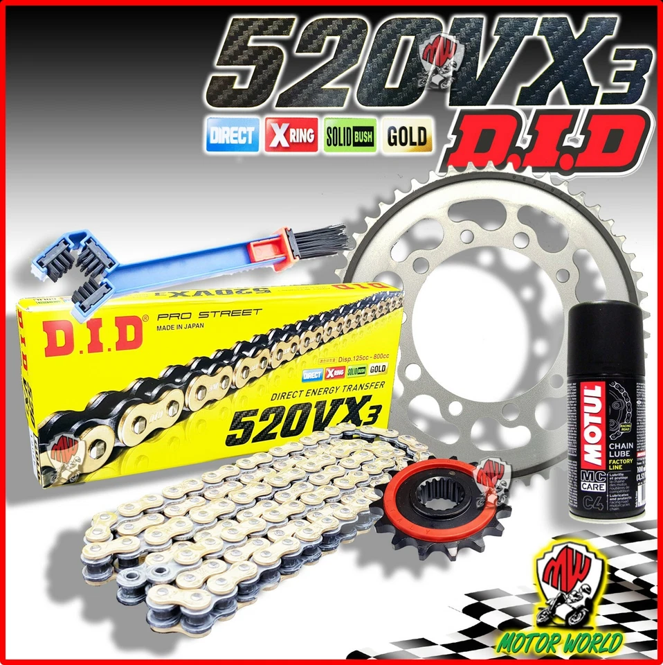 KIT TRASMISSIONE CATENA DID CORONA PIGNONE HONDA INTEGRA 750 2014 2015 2016 2017 - Immagine 1 di 1