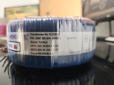 24V +24V  10.42A     240V ( FOR AUDIO AMPLIFIERS) TOROIDAL TRANSFORMER NORATEL - Image 1 of 4