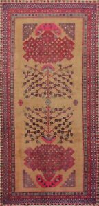 Vintage Tribal Traditional Geometric Area Rug 5'x10' Wool Hand-knotted Carpet