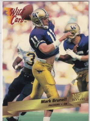 MARK BRUNELL 1993 Wild Card #135 RC Washington Huskies/Packers - Image 1 of 2