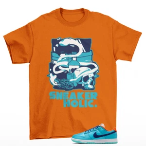 Sneaker Holic Shirt Orange to Match Dunk Low Baltic Blue Total Orange HQ1538-416 - Picture 1 of 2