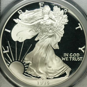 1995-W Proof Silver Eagle PCGS PR70DCAM - Picture 1 of 3