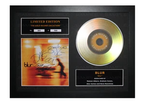 Blur Signed Gold Disc Album Ltd Edition Framed Picture Memorabilia - Picture 1 of 1