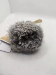 Michael Kors Gris Piel Pom Pom Llavero Llavero Cartera Dije Plata/Metal Nuevo con Etiquetas - Imagen 1 de 4