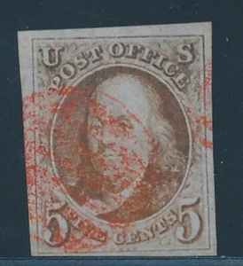 U. S. Scott #1b Very Fine w/A Philatelic Foundation Certificate SCV: $850.00 - Picture 1 of 2