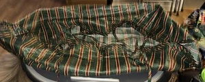 LONGABERGER LINER Imperial STRIPE NEW 15”L x9”H x 8.5”W 4 Tie Ons Holiday - Picture 1 of 4