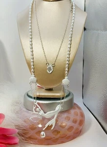UNIQUE! 19"s Of Beauty The "Mermaid" Art! Sculpture! Conversation Piece Necklace - Picture 1 of 11