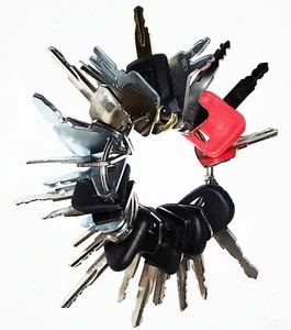 23 Keys Heavy Equipment Construction Ignition Key Set Excavator Dozer Backhoe - Foto 1 di 3
