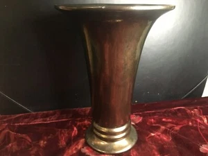 HAEGER USA Pottery Silver Metallic Chrome Glaze 10" Vase - Picture 1 of 4