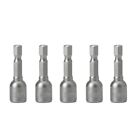Hex Socket Adapter Drill Bit Magnetic Nut Driver Set 5pcs for Power Drills