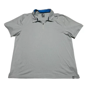 The North Face Flash Dry 1/4 Zip Shirt Mens XL Pullover Gray Short Sleeve - Picture 1 of 8