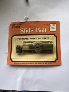 NOS Vintage Brainerd Antico Bullone Scorrevole in Ottone #9780 - Foto 1 di 1