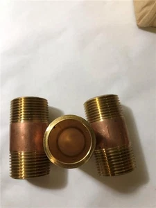 2016-250 - 1" x 2-1/2" SCH 40 Lead Free Brass Nipple (lot of 3) - Picture 1 of 3