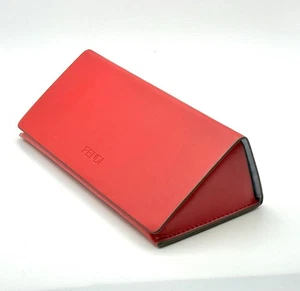 Fendi Red Triangle Glass Case With Magnetic Close Great Pre Owned Condition - Picture 1 of 7