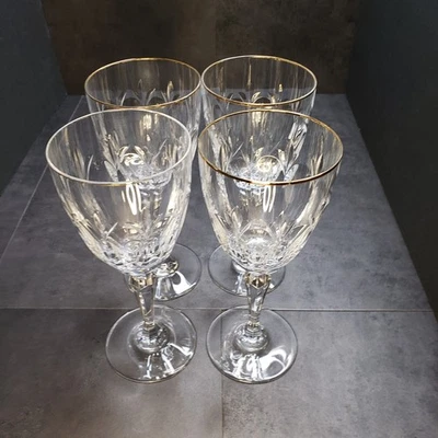 Copas vintage con adornos dorados Gorham Crystal Royal Devon Foto 1 de 4