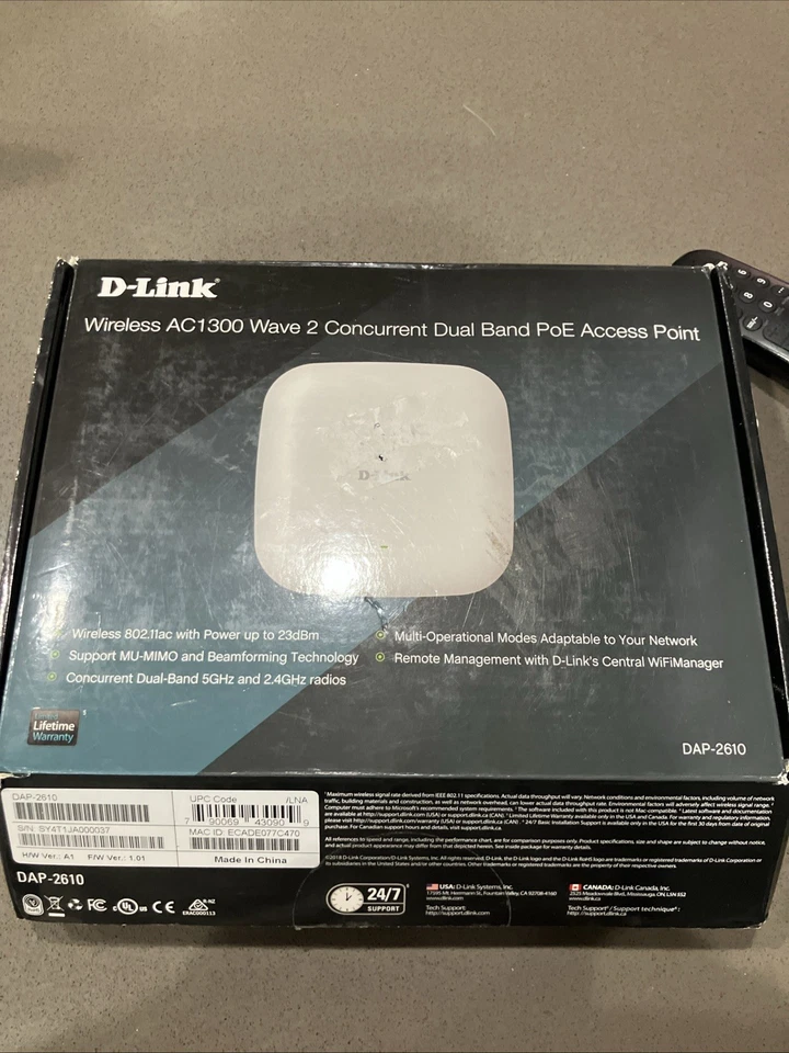 Punto de acceso inalámbrico D-Link AC1300 Wave 2 doble banda Foto 1 de 4