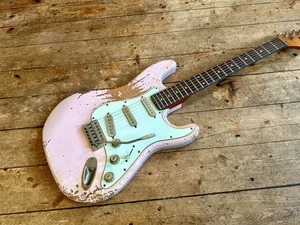 Stratocaster Shell Pink  Nitro Heavy Relic Lovely Player UK - Picture 1 of 22