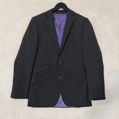 Brook Taverner Jacket Mens 34L Charcoal Black Cassino Slim Fit Blazer Sport Coat - Image 1 of 4