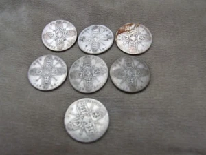 J7 OFFERS COMBINE BRITISH SILVER COIN GEORGE V - 1924 FLORIN TWO SHILLING X7 - Picture 1 of 6