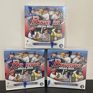 Mega caja Topps Bowman 2025 lote de 3 tarjetas selladas 150 en total 🔥🔥 - Imagen 1 de 12