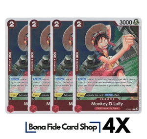 4x Monkey.D.Luffy OP06-013 R Wings Of The Captain One Piece TCG Playset x4 - Picture 1 of 2