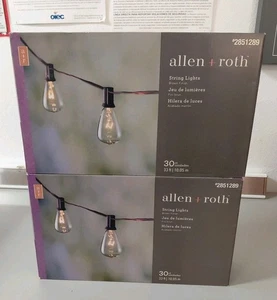 2 Boxes Of Allen + Roth 33ft. 30 Ct. String Lights w/ Brown Finish (2851289) - Picture 1 of 5