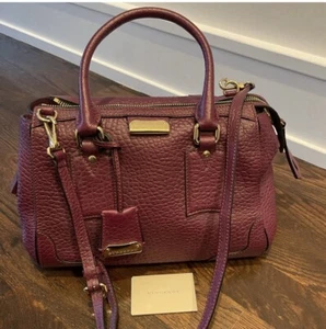 New Burberry Gladstone Leather Satchel Bag - Picture 1 of 13